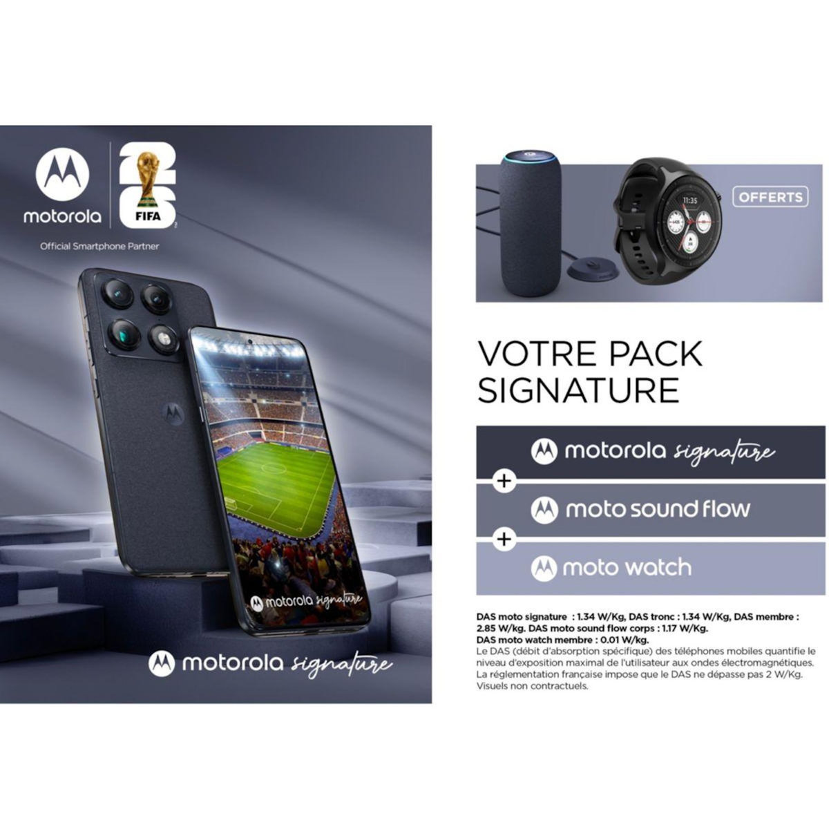 MOTOROLA Smartphone Pack Signature 512Go+MotoSoundFlow+Watch