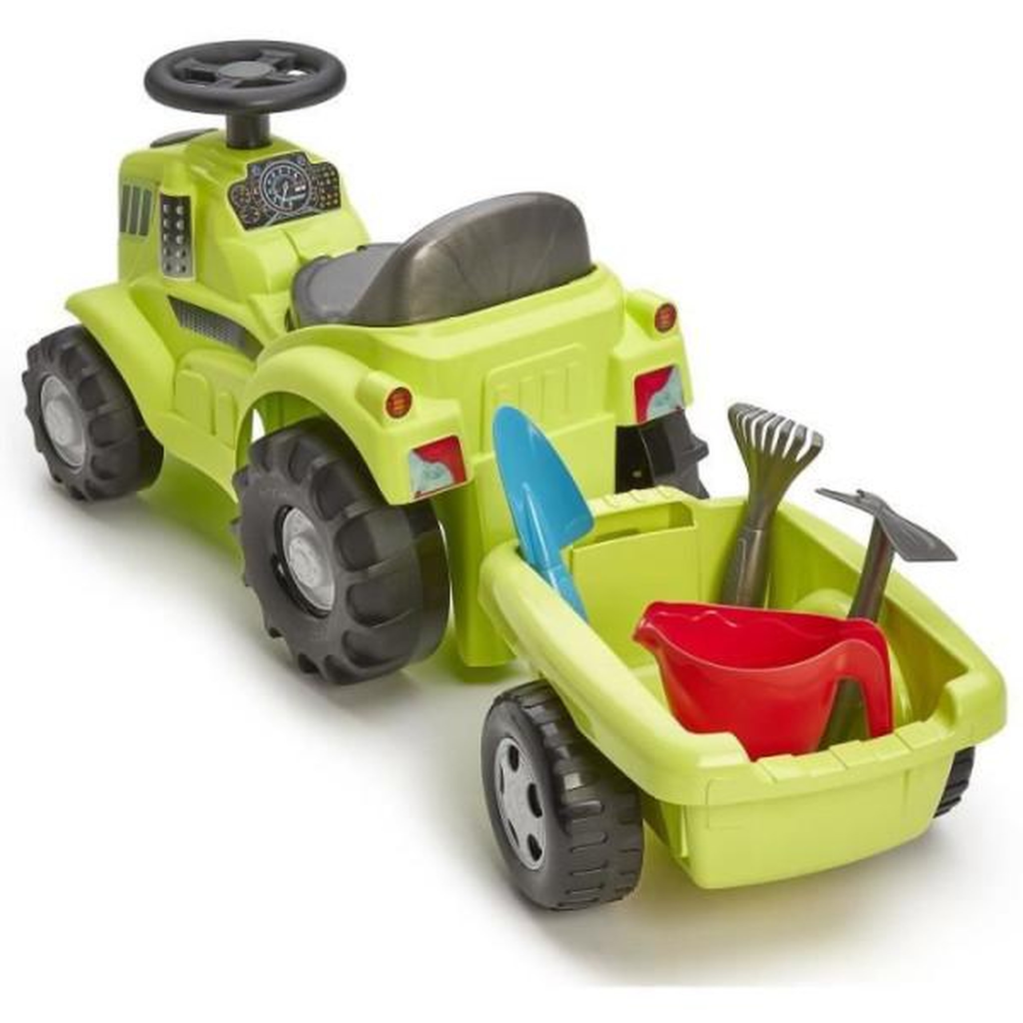 Voir la diapositive 4 : Ecoiffier Porteur Tracteur remorque - ECOIFFIER - Siege inclinable - Accessoires de jardin - 12-36 mois