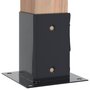 Voir la diapositive 4 : VIDAXL Bases de poteau carrees 4 pcs anthracite 81x81 mm