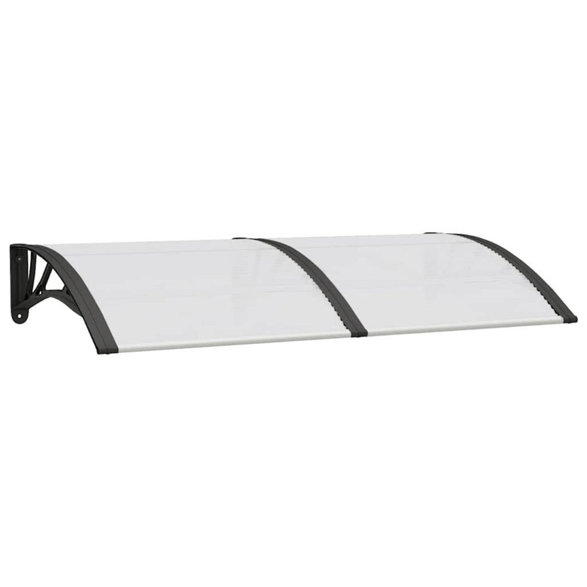 VIDAXL Auvent de porte Noir et transparent 150x75 cm Polycarbonate
