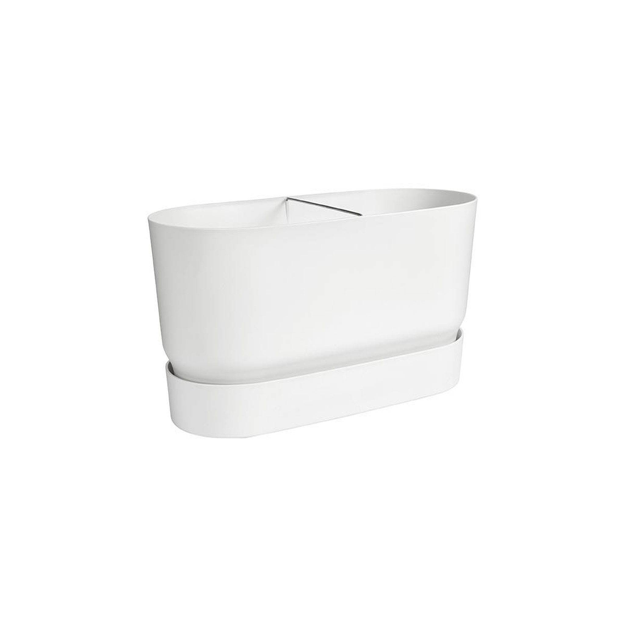 Voir la diapositive 2 : ELHO Jardinière Greenville Terrasse 78 x 35 x 33 cm avec roulettes - Blanc - Elho