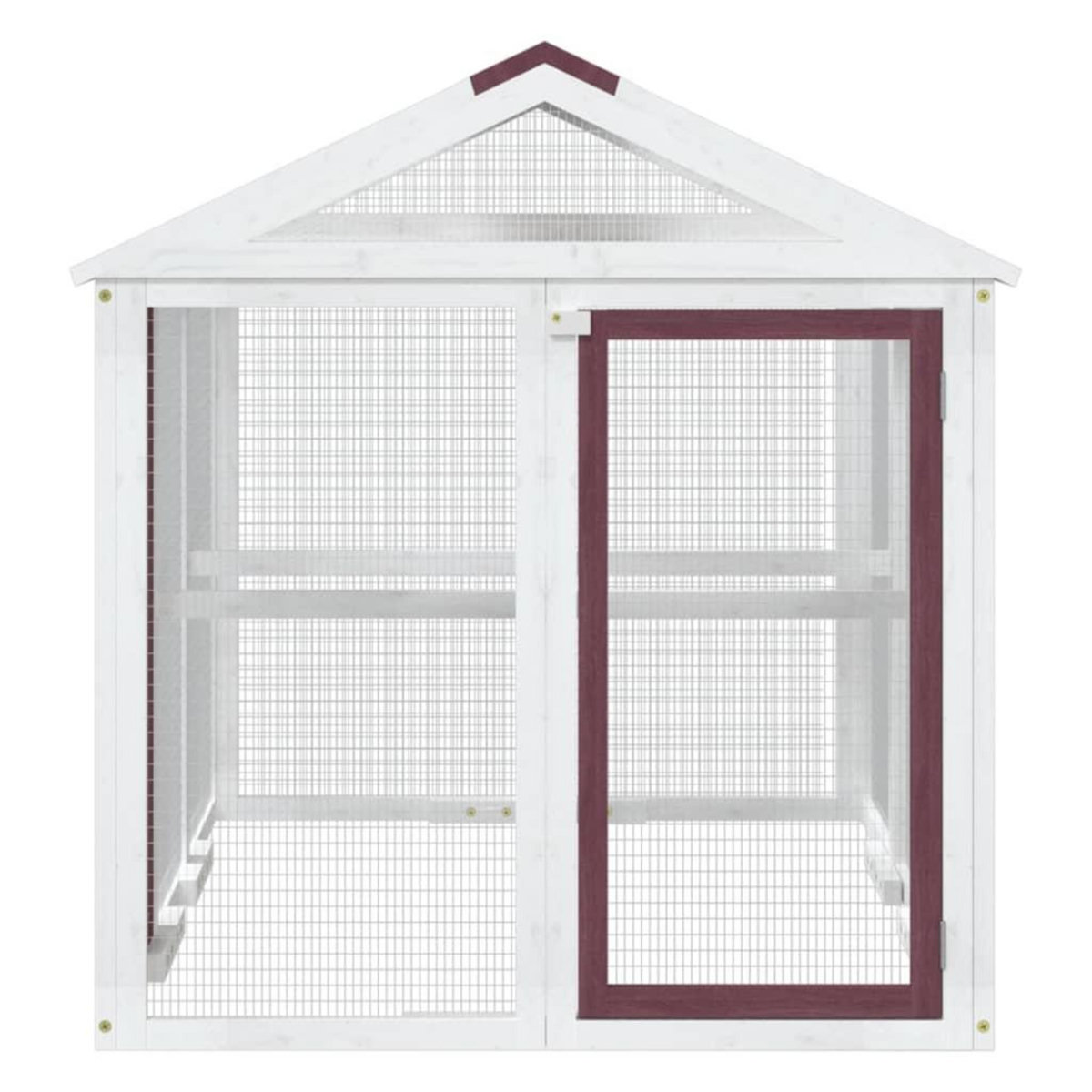 VIDAXL Enclos animaux moka 141x94x104 cm bois massif de pin