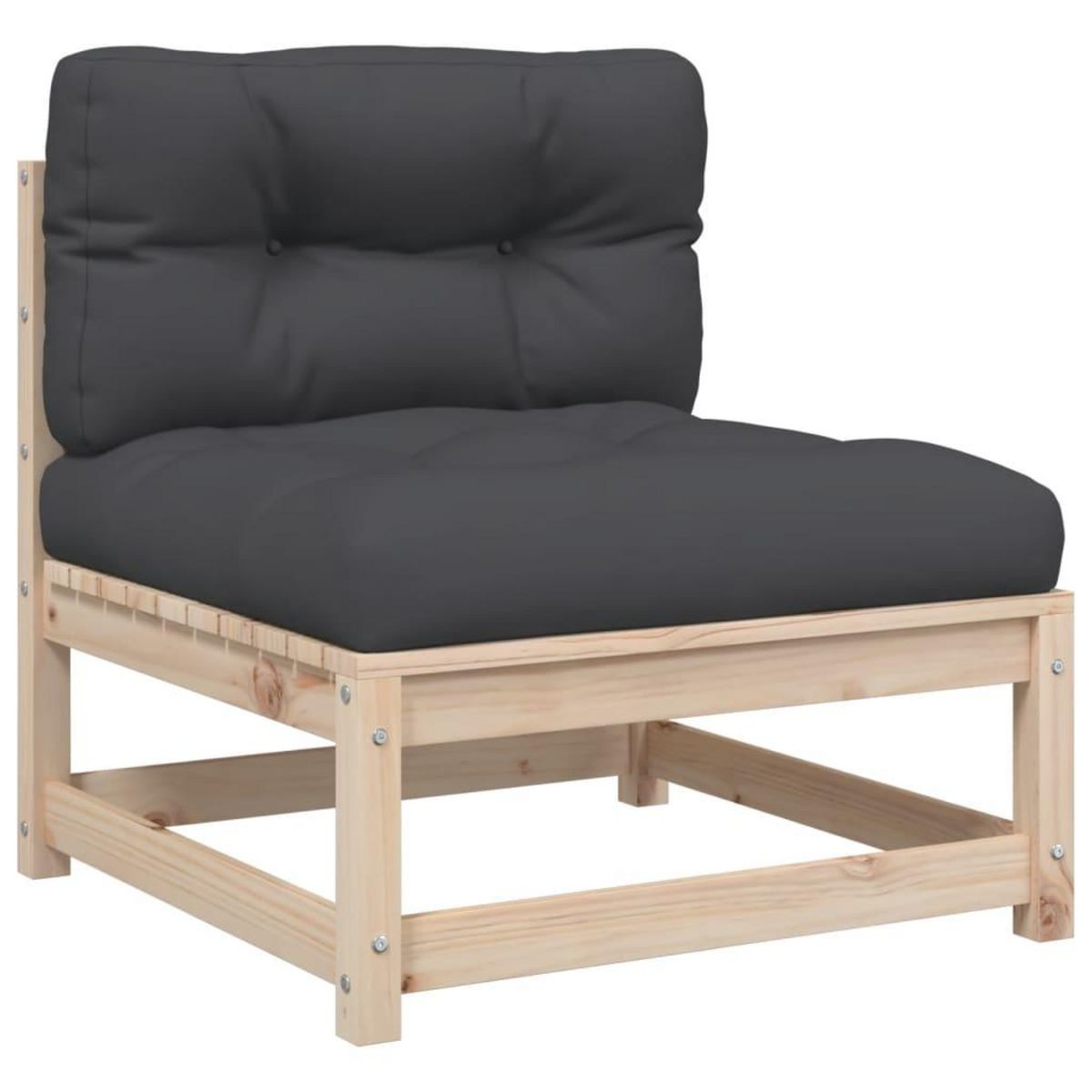 VIDAXL Salon de jardin 7 pcs avec coussins bois de pin massif