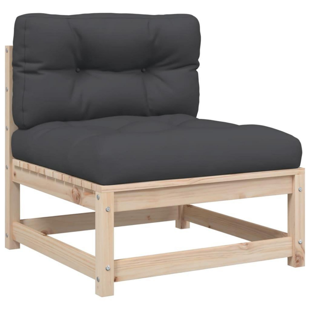 VIDAXL Salon de jardin 7 pcs avec coussins bois de pin massif