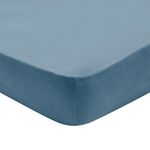 DODO Drap Housse Confort Jersey Coloris Denim. Coloris disponibles : Bleu