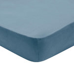 DODO Drap Housse Confort Jersey Coloris Denim. Coloris disponibles : Bleu