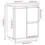 Voir la diapositive 6 : VIDAXL Buffet 60x34x75 cm Bois massif de pin
