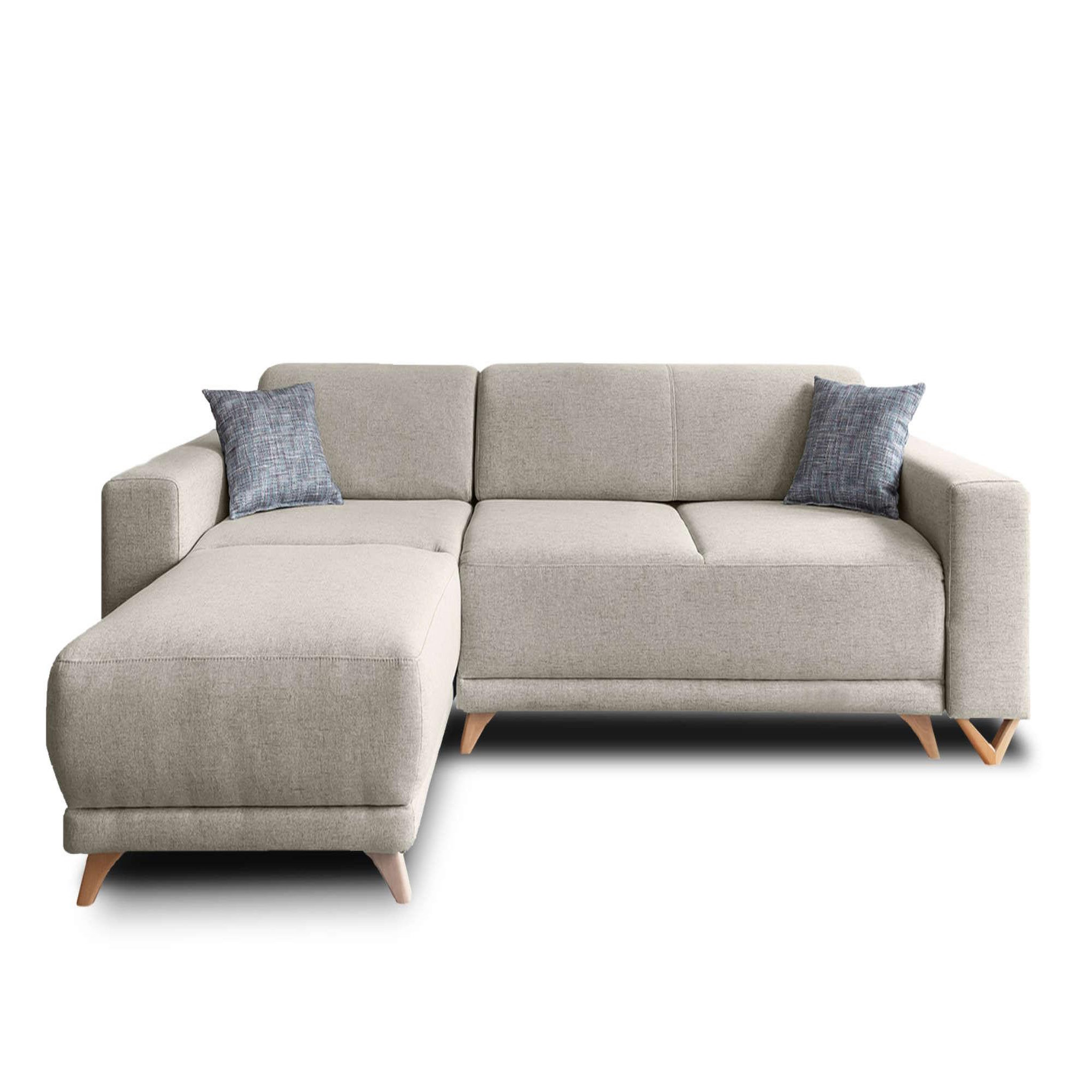 Voir la diapositive 5 : BEST MOBILIER Bella - canapé d'angle réversible convertible - avec coffre - 4 places - tissu