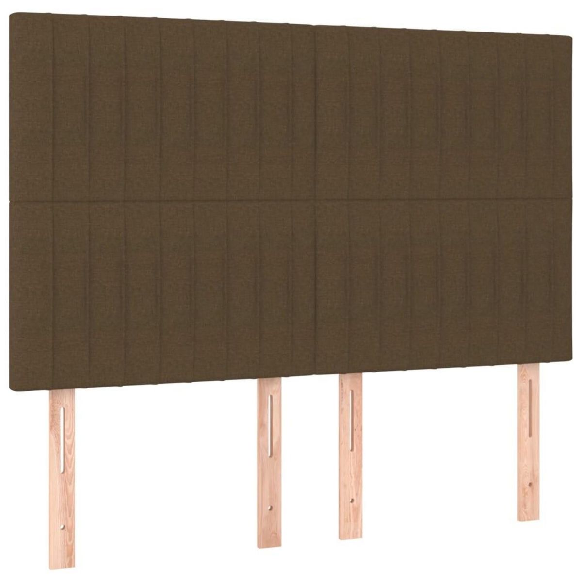 VIDAXL Tete de lit a LED Marron fonce 144x5x118/128 cm Tissu