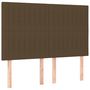 Voir la diapositive 4 : VIDAXL Tete de lit a LED Marron fonce 144x5x118/128 cm Tissu