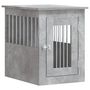 Voir la diapositive 2 : VIDAXL Meuble de cage pour chiens gris beton 45x62x59 cm
