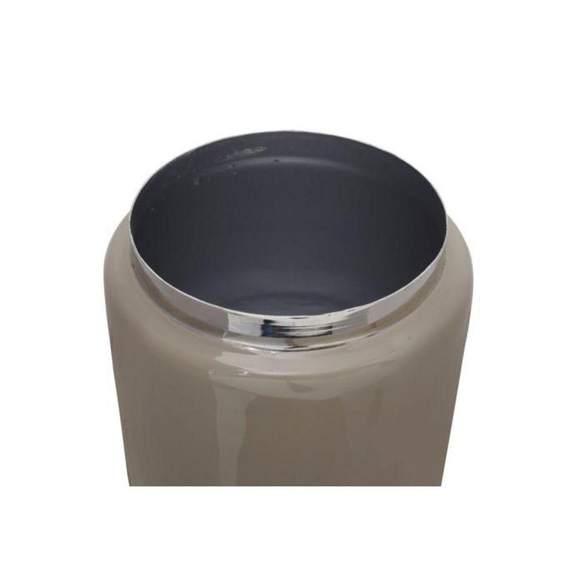 Paris Prix Vase Déco Rond  Uniqa  30cm Taupe & Argent