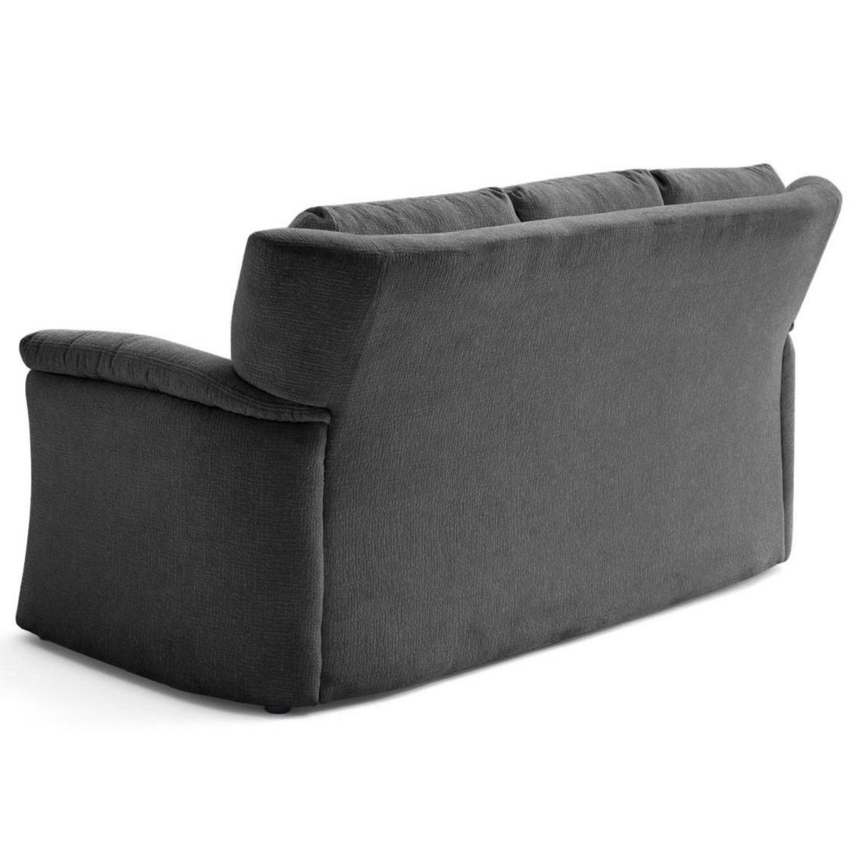 LISA DESIGN Bastille - canapé droit 3 places en tissu velours relief