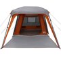 Voir la diapositive 5 : VIDAXL Tente de camping avec dome porche 5 personnes gris et orange