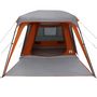 Voir la diapositive 5 : VIDAXL Tente de camping avec dome porche 5 personnes gris et orange