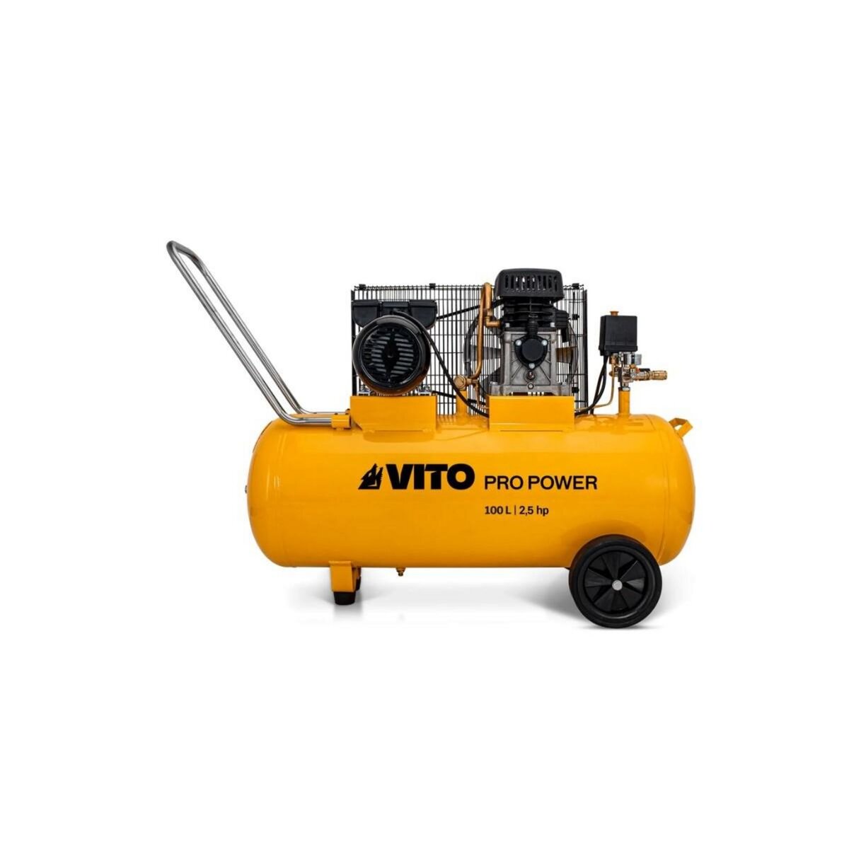 VITO Pro-Power Compresseur à courroie 100L 10 bar 1900W 230V AC 2.5 CV 233 L/min VITO