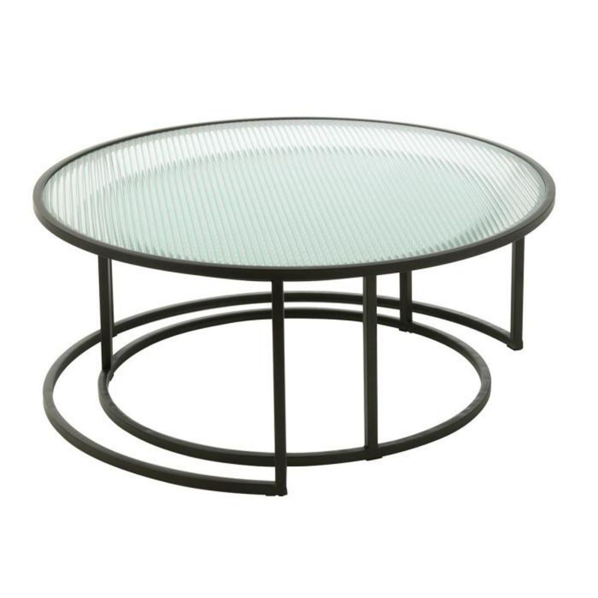 Paris Prix Lot de 2 Tables Basses Design  Alony  89cm Noir