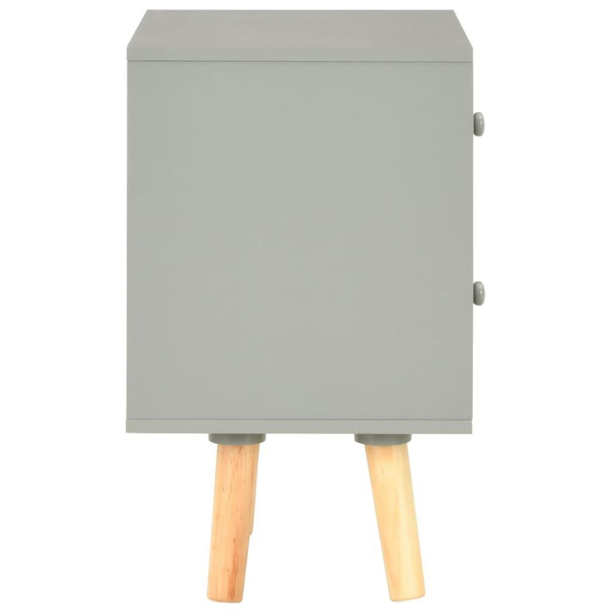 VIDAXL Tables de chevet 2 pcs Gris 40 x 30 x 50 cm Pin massif