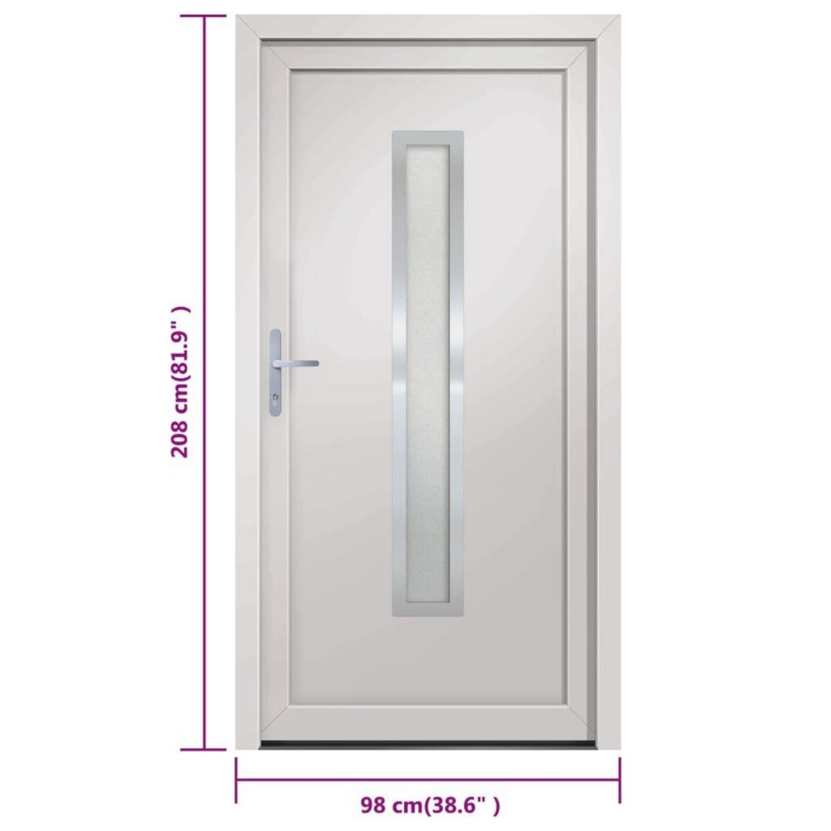 VIDAXL Porte d'entree Blanc 98x208 cm PVC