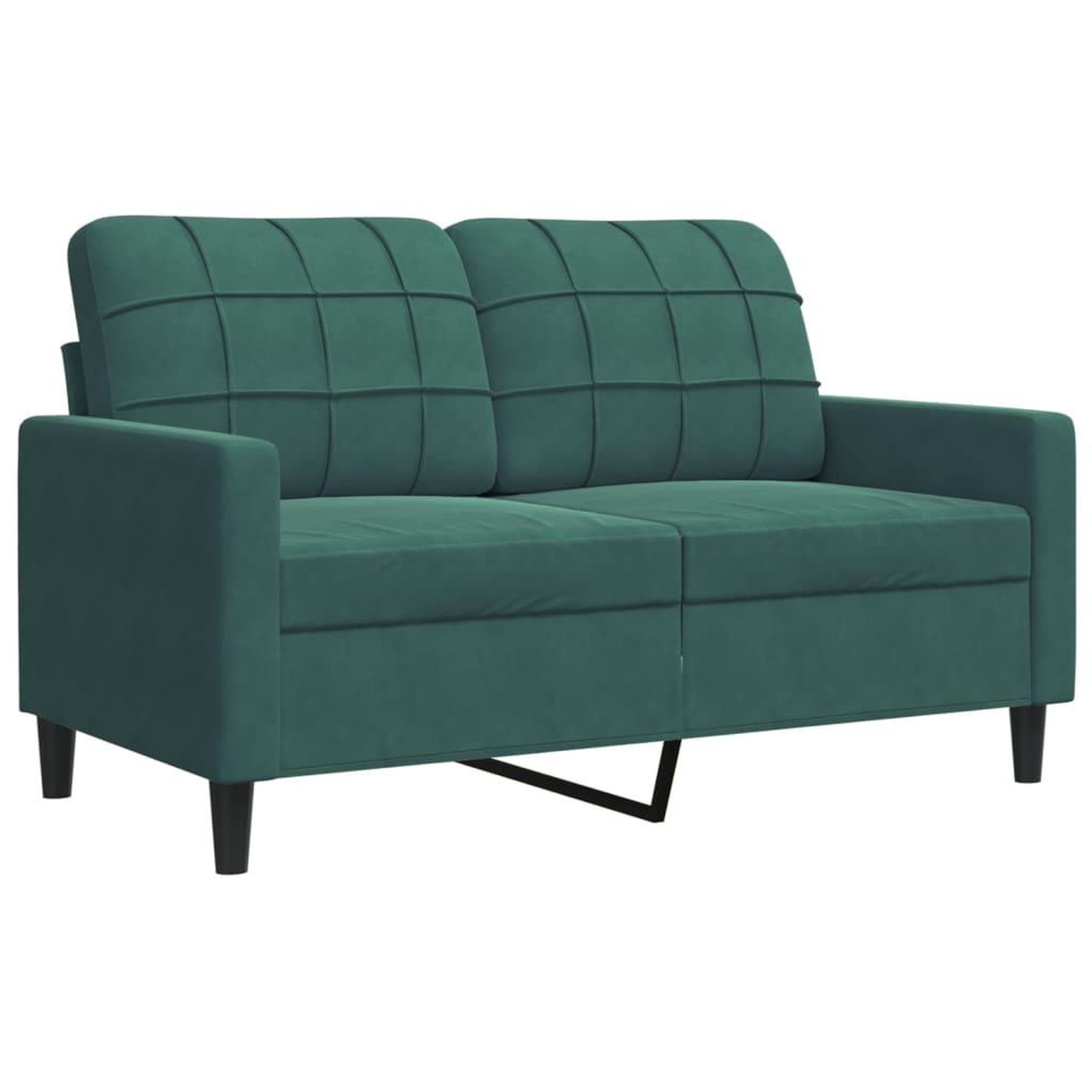 Voir la diapositive 4 : VIDAXL Ensemble de canapes 2 pcs avec coussins Vert fonce Velours
