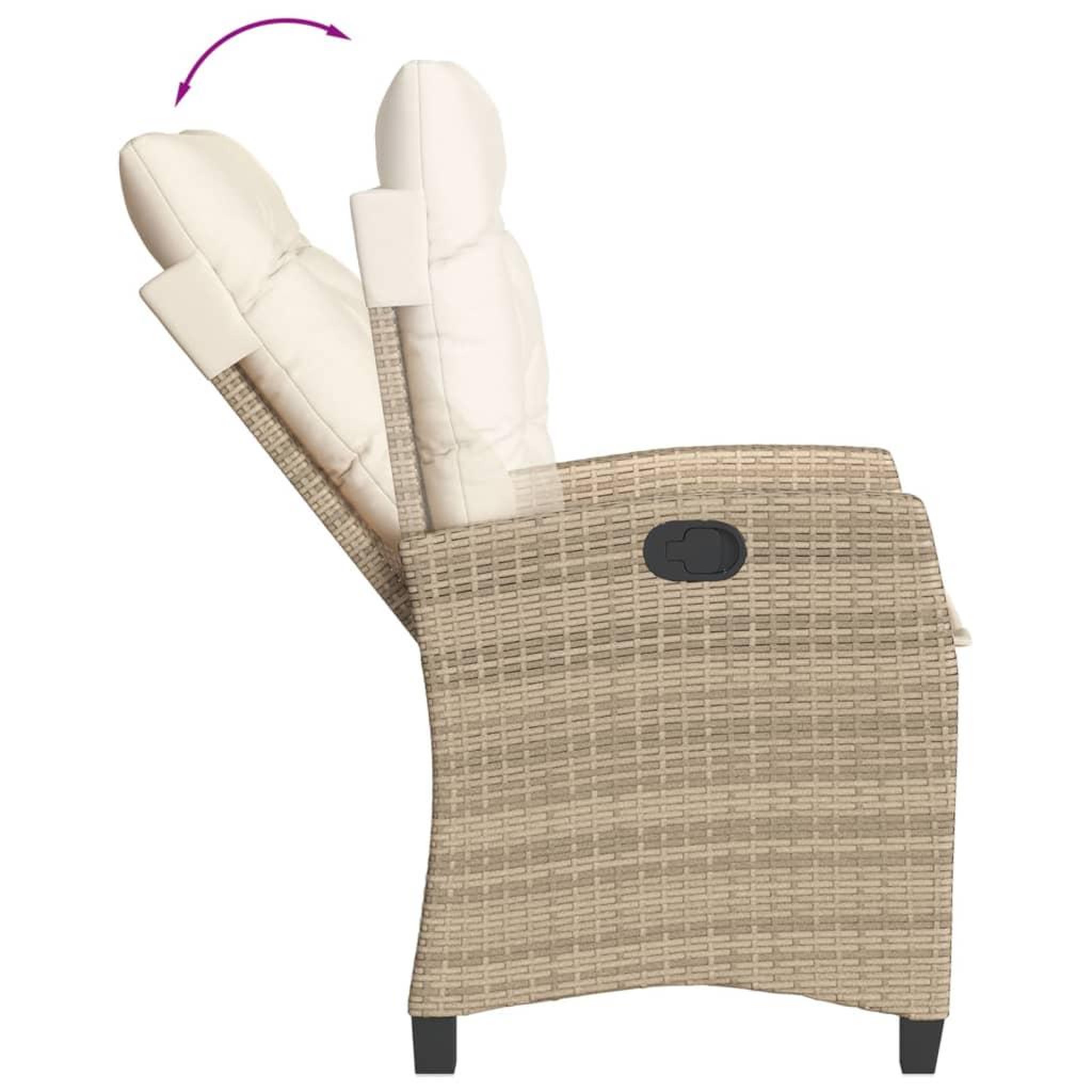 Voir la diapositive 5 : VIDAXL Ensemble a manger de jardin et coussins 9 pcs beige Poly rotin