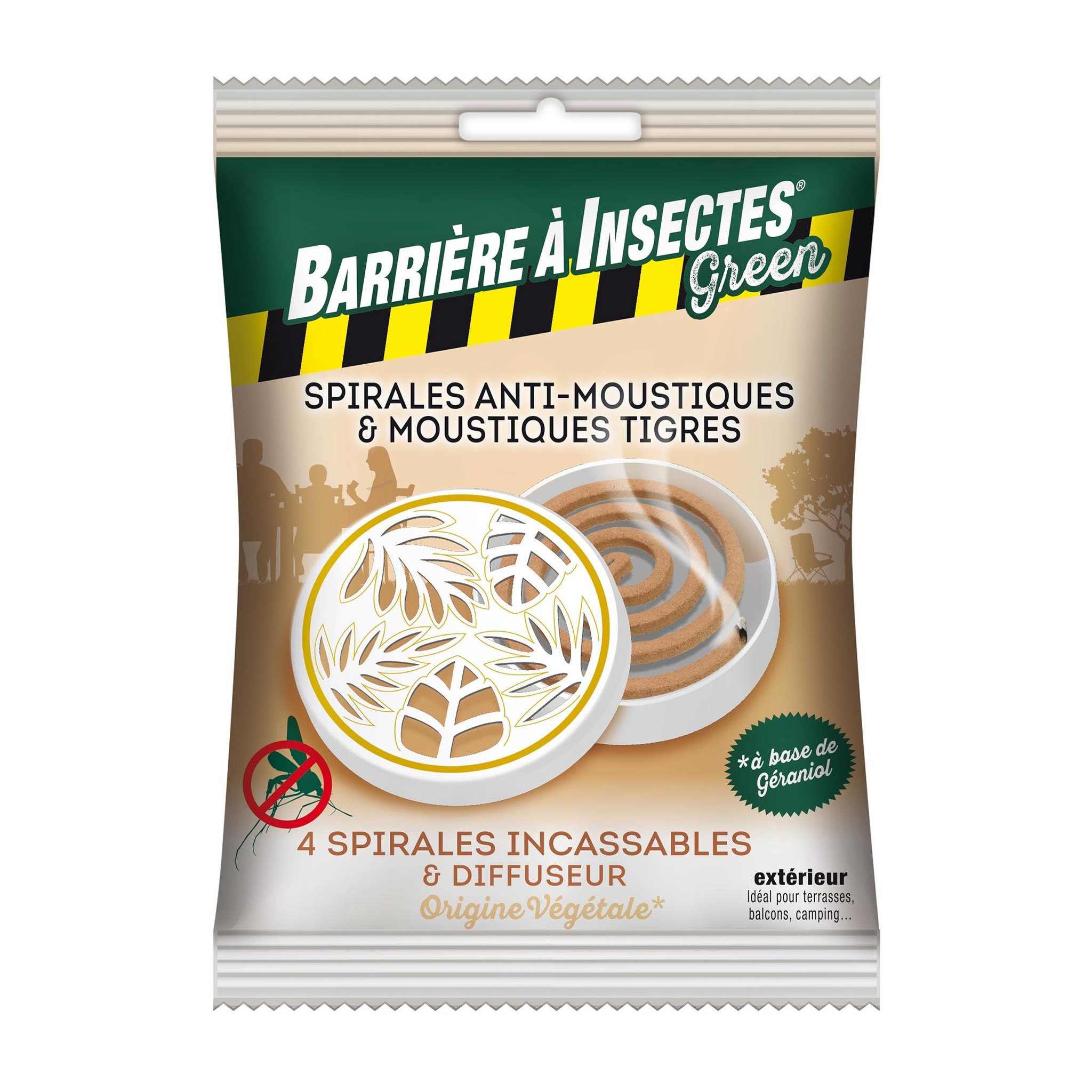BARRIERE A INSECTES Spirales anti-moustiques et diffuseur décoratif  4 pièces  barrière à insectes