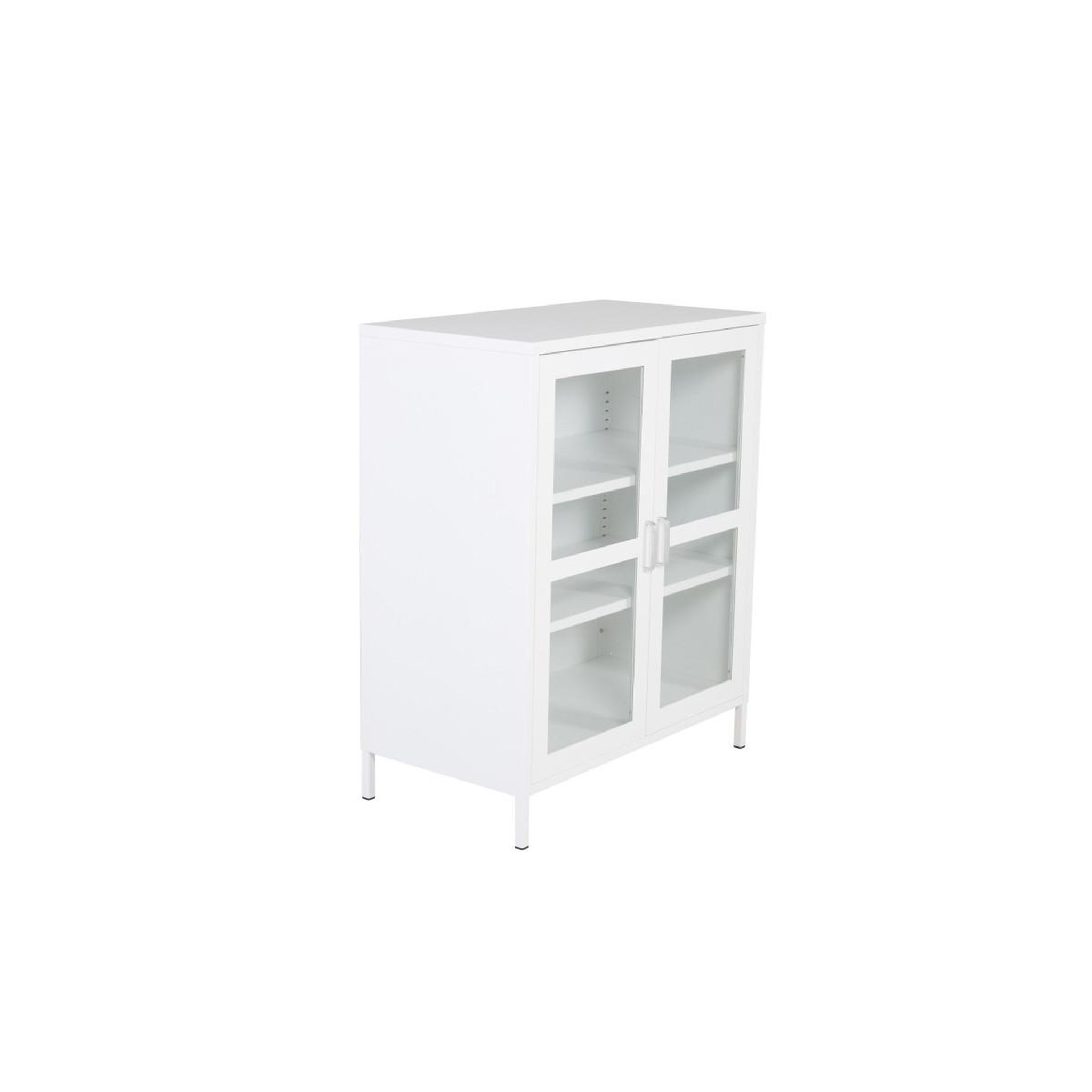 Voir la diapositive 2 : Paris Prix Vitrine 2 portes  acero  97cm blanc