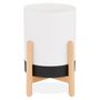 Voir la diapositive 3 : Paris Prix Cache-Pot Design  Jonea  33cm Blanc & Noir