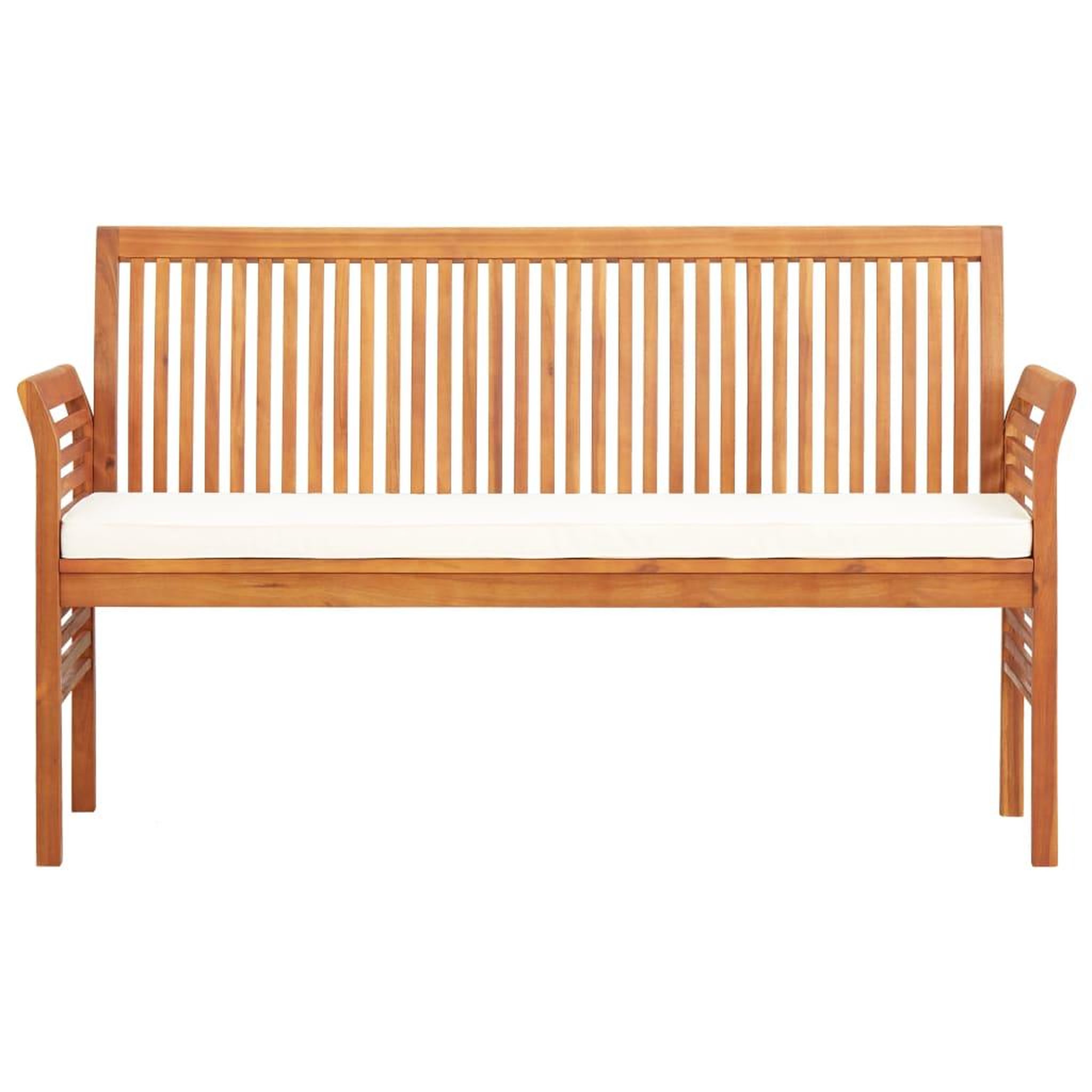 Voir la diapositive 2 : VIDAXL Banc de jardin 3 places avec coussin 150cm Bois d'acacia massif