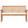 Voir la diapositive 2 : VIDAXL Banc de jardin 3 places avec coussin 150cm Bois d'acacia massif