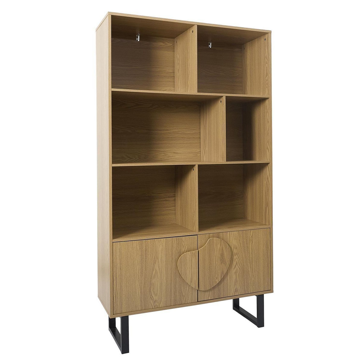 The Home Deco Factory Bibliothèque 2 portes en bois CALYPSO - Marron