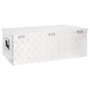 Voir la diapositive 4 : VIDAXL Boîte de rangement Argente 90x47x33,5 cm Aluminium