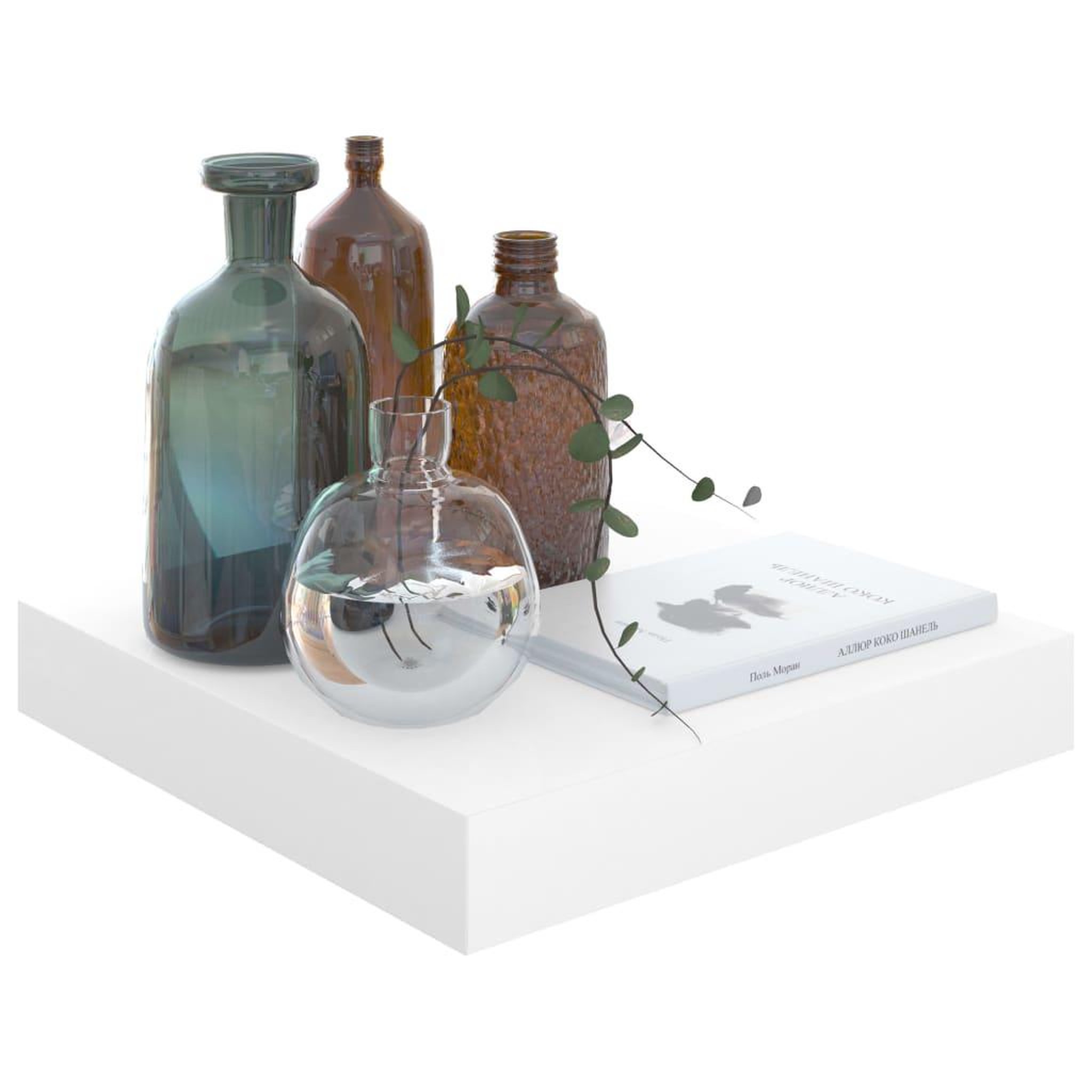 Voir la diapositive 3 : VIDAXL Etagere murale flottante 4 pcs Blanc brillant 23x23,5x3,8cm MDF