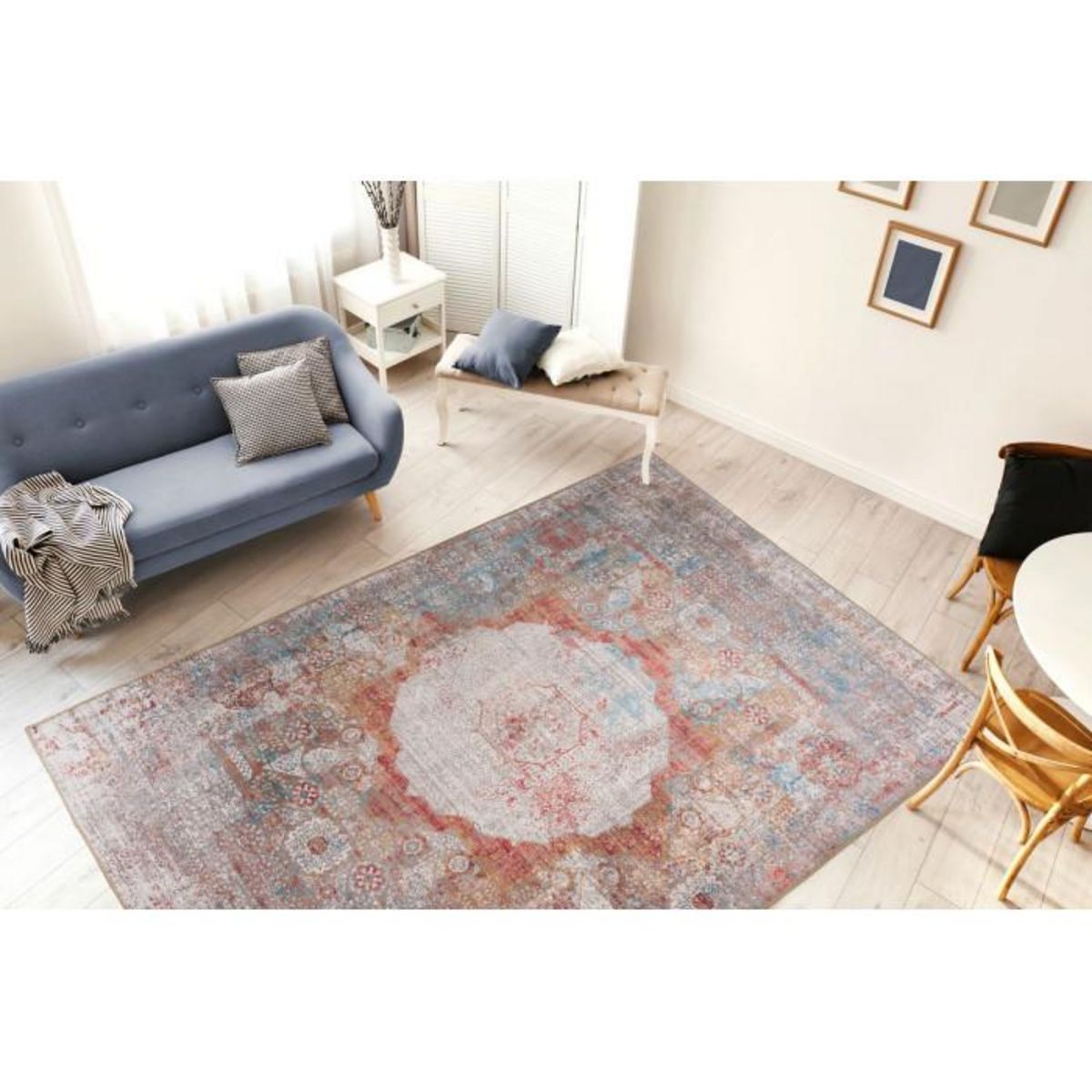 Paris Prix Tapis Tissé Vintage d'Orient  Faye  Multicolore