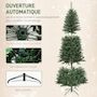 Voir la diapositive 6 : HOMCOM Sapin de Noël artificiel LED x 250 blanc chaud ou multicolore 9 modes H.180 cm 899 branches support vert