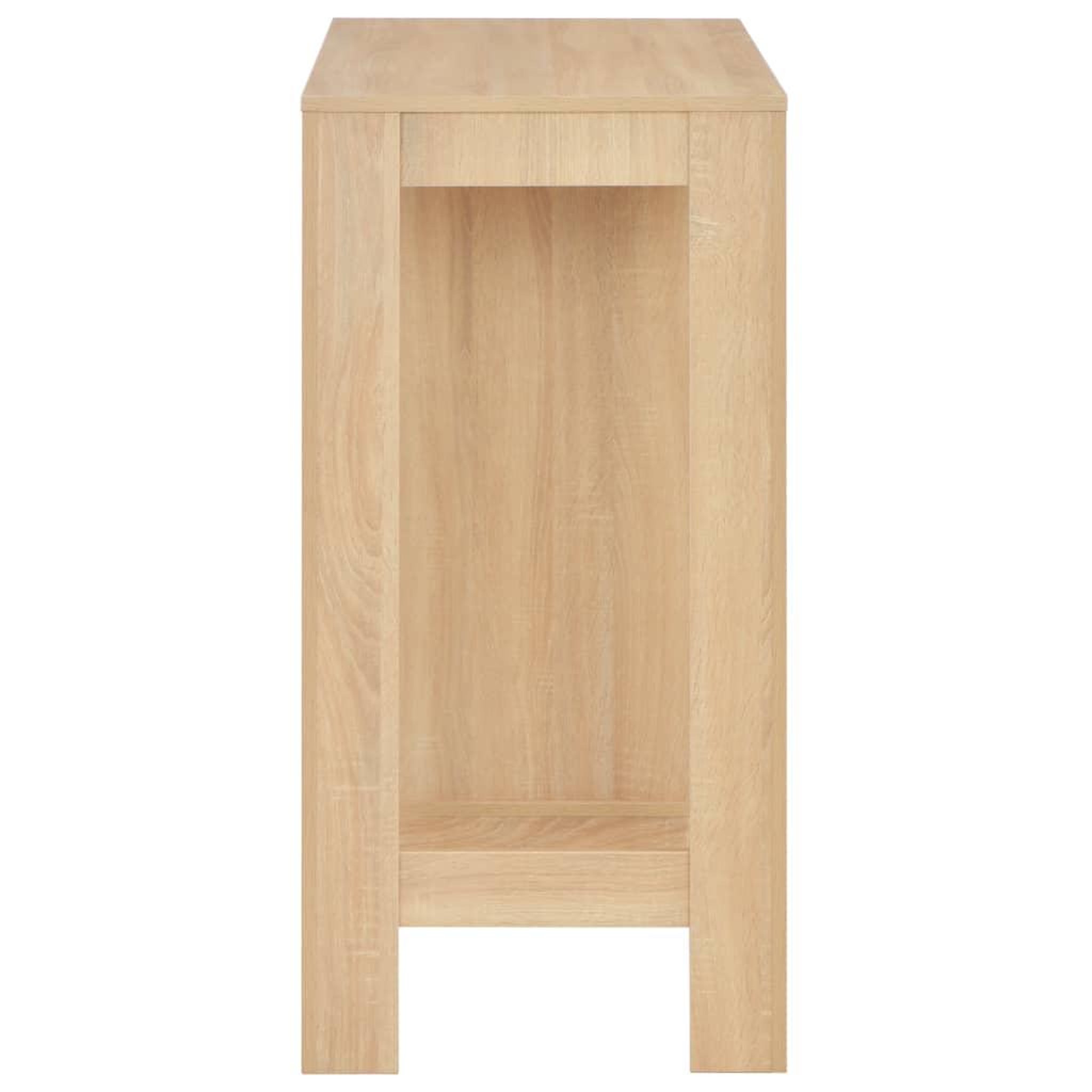 Voir la diapositive 4 : VIDAXL Table de bar avec etagere Chene 110x50x103 cm