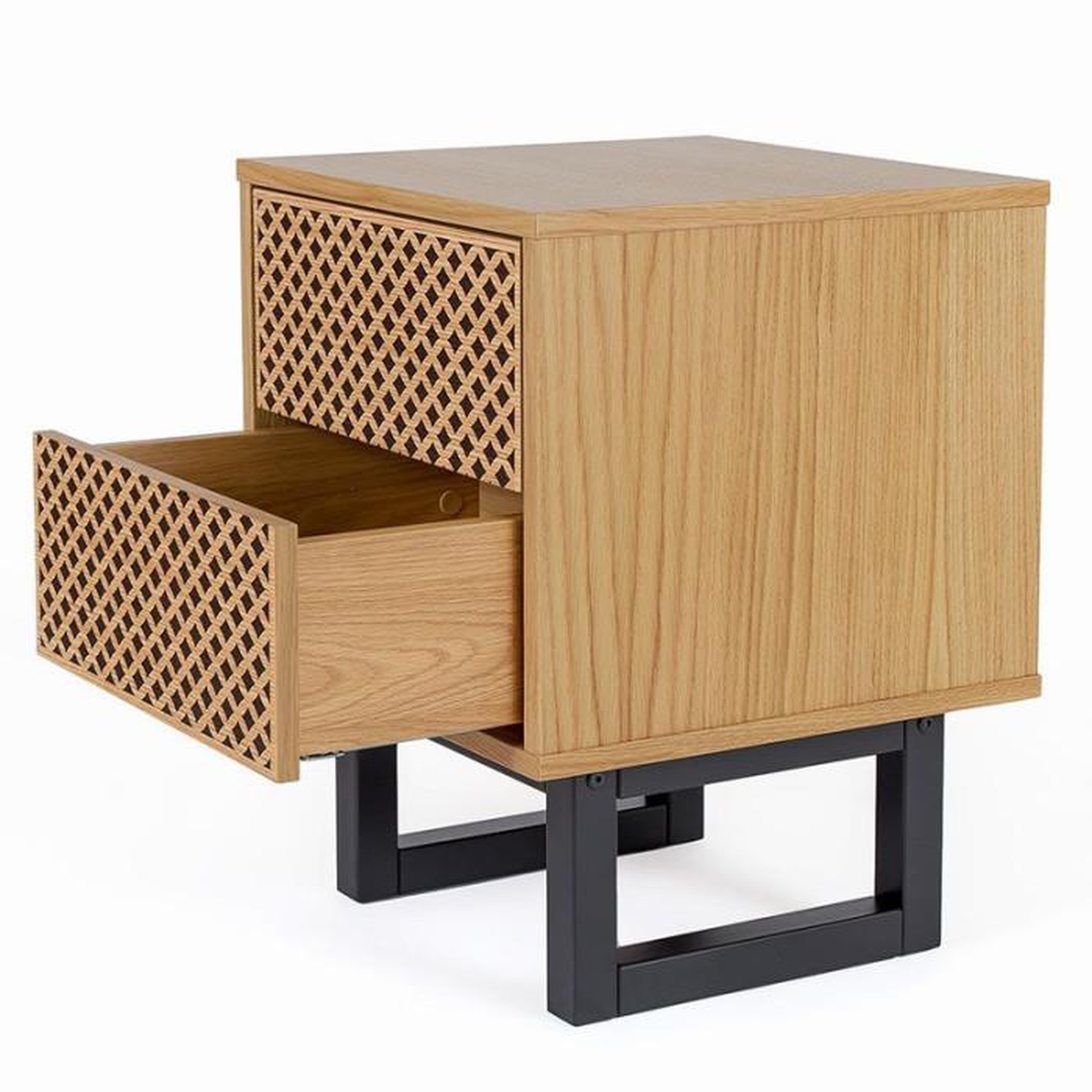 Voir la diapositive 4 : Paris Prix Table de Chevet Design en Bois  Camden  53cm Naturel