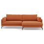 Voir la diapositive 3 : LISA DESIGN Carlos - canapé d'angle droit 4 places ultra moelleux en tissu texturé