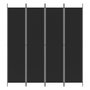 Voir la diapositive 3 : VIDAXL Cloison de separation 4 panneaux Noir 200x220 cm Tissu
