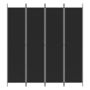 Voir la diapositive 3 : VIDAXL Cloison de separation 4 panneaux Noir 200x220 cm Tissu
