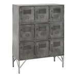 Paris Prix Commode 9 Portes en Métal  Popa  113cm Argent