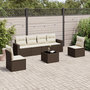 Voir la diapositive 1 : VIDAXL Salon de jardin avec coussins 7 pcs marron resine tressee