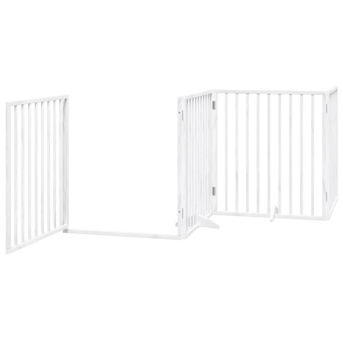 VIDAXL Barriere pour chien porte pliable 6panneaux blanc bois peuplier