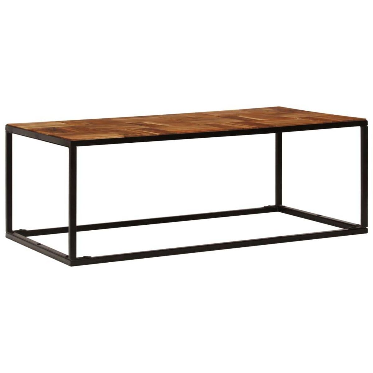 VIDAXL Table basse 110x60x40 cm Bois d'acacia solide et acier