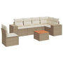 Voir la diapositive 2 : VIDAXL Salon de jardin avec coussins 7 pcs beige resine tressee