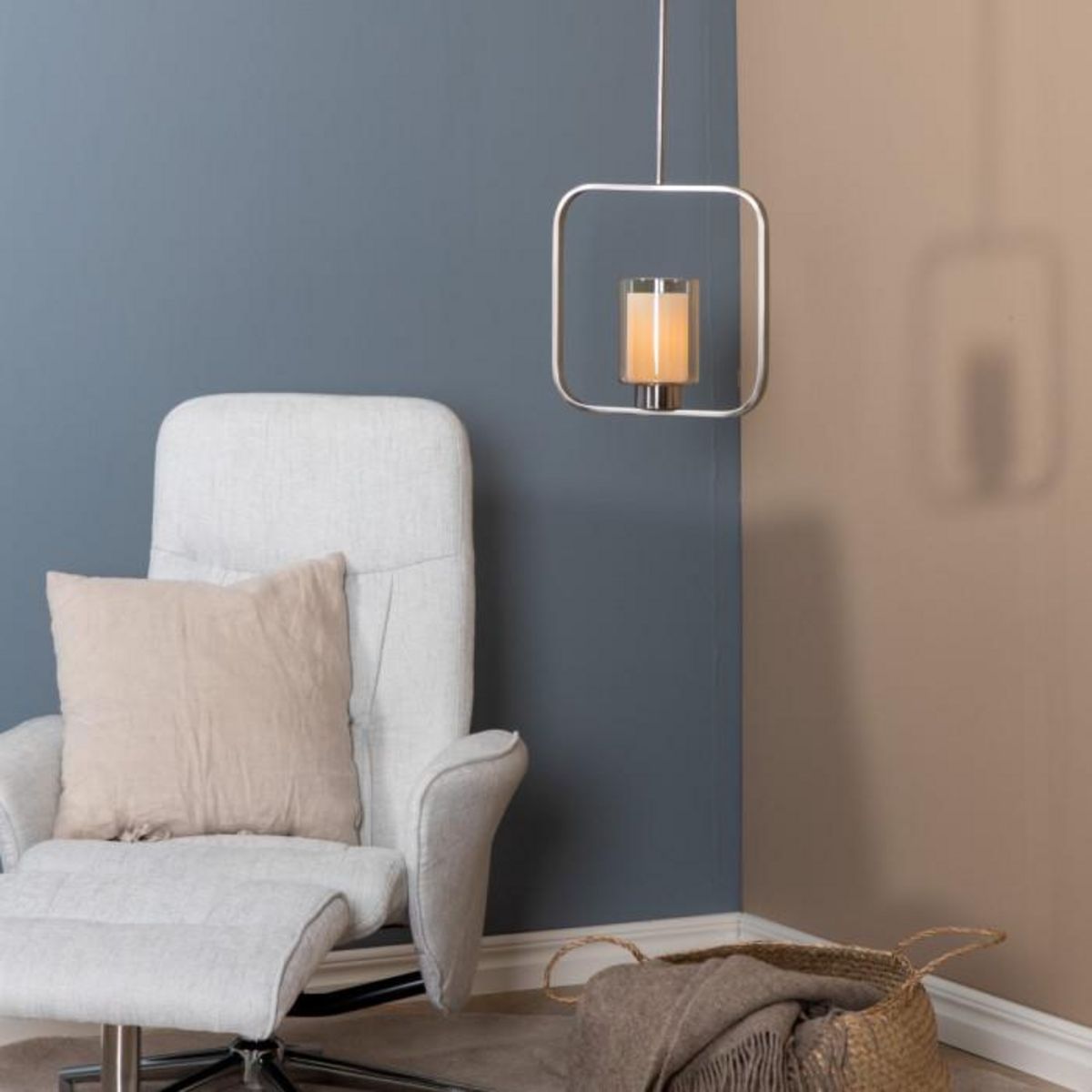 Paris Prix Lampe Suspension Design  Aludra  34cm Argent