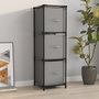 Voir la diapositive 1 : VIDAXL Armoire de rangement 3 tiroirs en tissu Gris 34x34x101 cm Acier