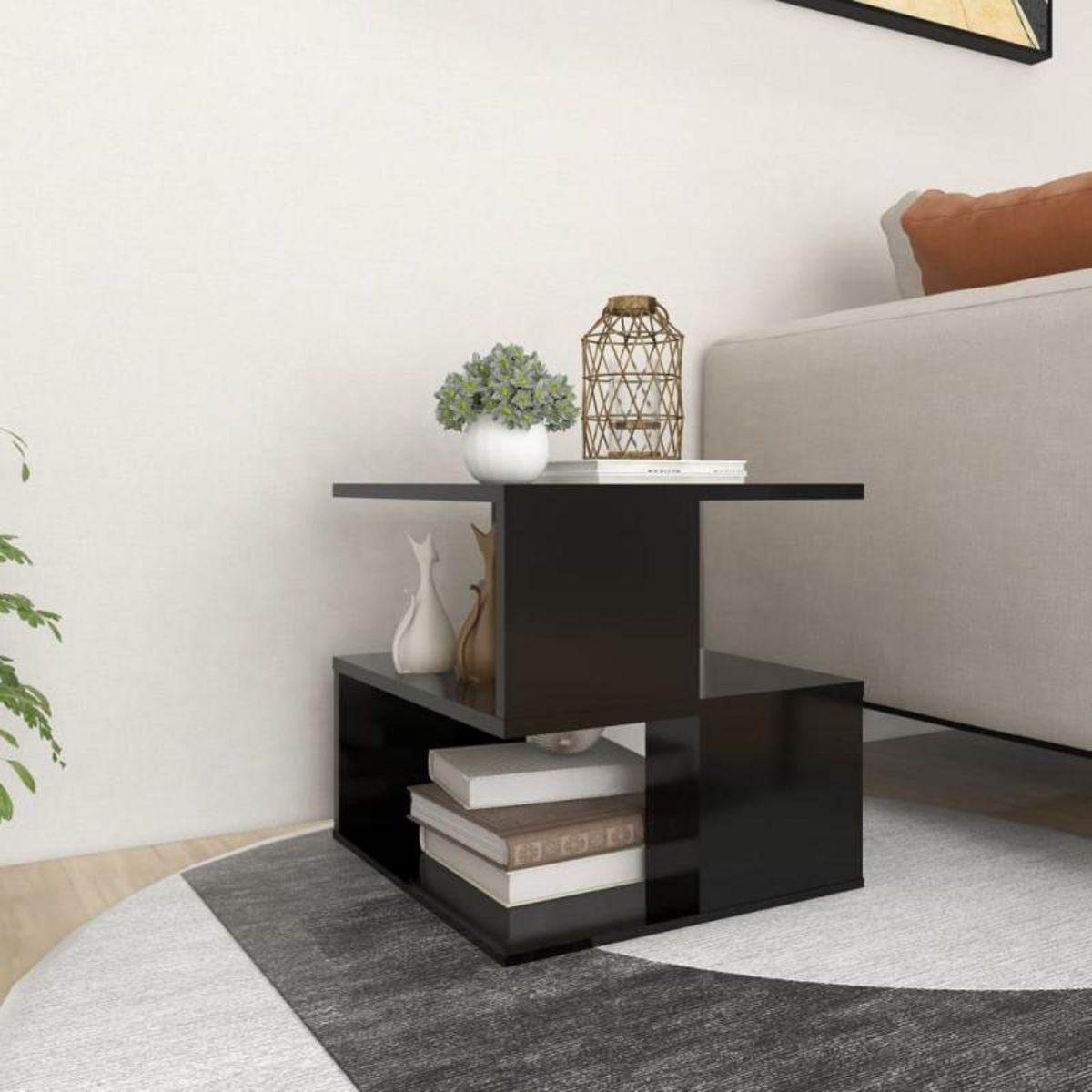 VIDAXL Table d appoint Noir 40x40x40 cm Aggloméré