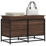 VIDAXL Boîte de rangement avec couvercle chene marron bois ingenierie