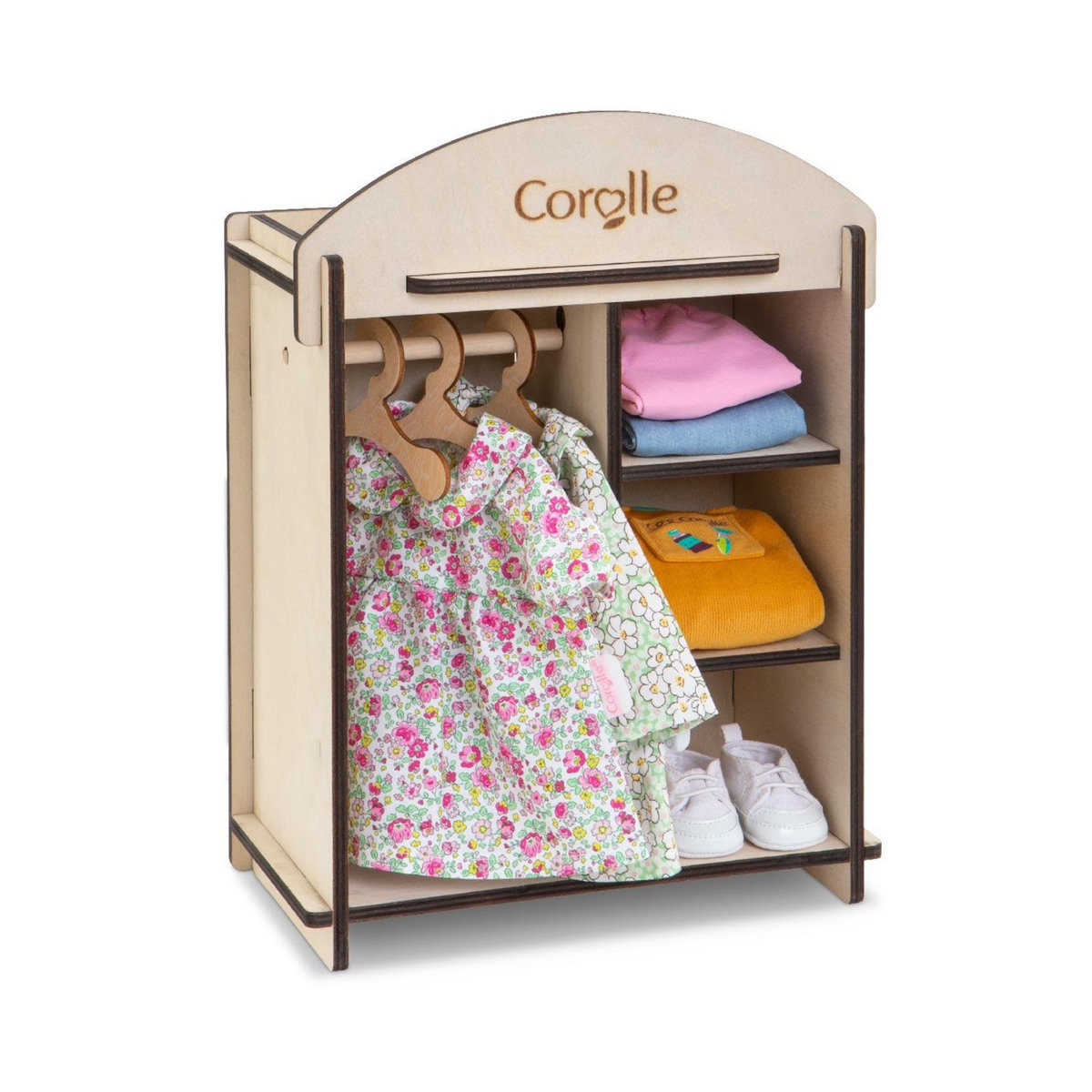 Corolle Armoire (dressing) en bois pour poupon et poupée